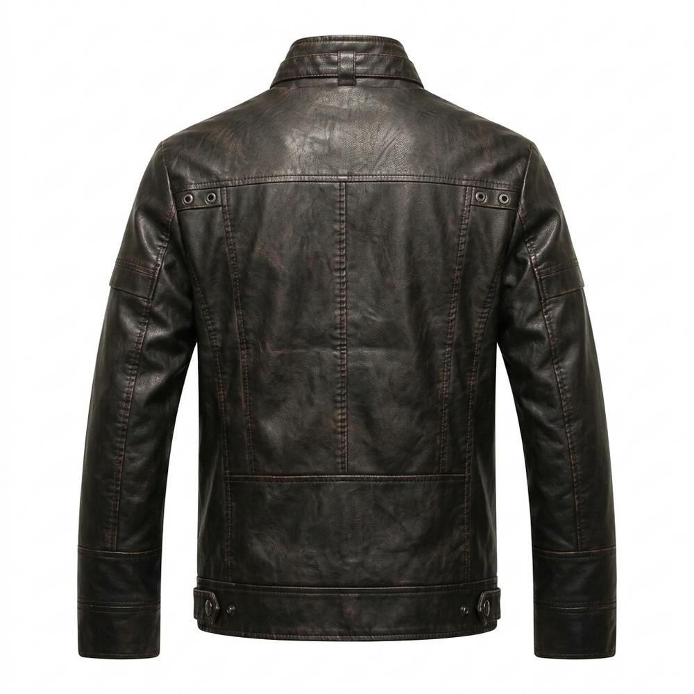 Allsaints Leather - Yefim | Stand-Collar Zip-Up Leather Jacket Men