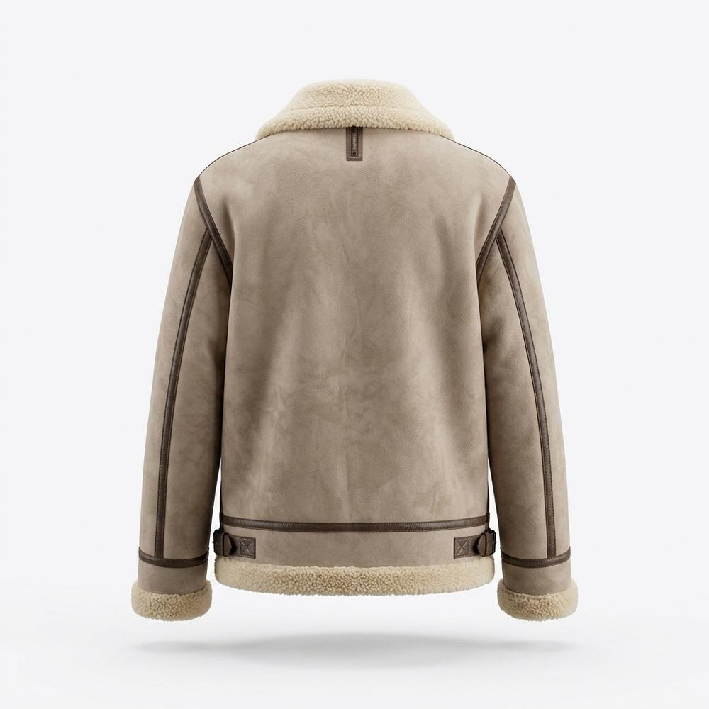 Allsaints Leather - Zator | Shearling-Lined Sueded Jacket Unisex