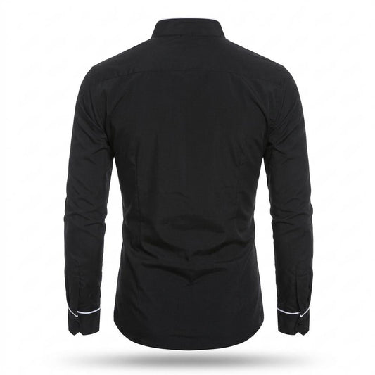 Allsaints Leather - Vemor | Piped Stand-Collar Shirt Men