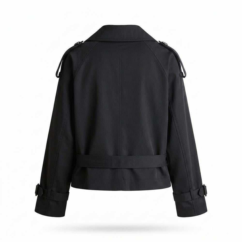 Allsaints Leather - Zerel | Double-Breasted Cropped Jacket Women