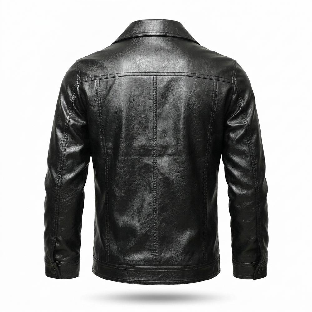 Allsaints Leather - Ninor | Button-Front Collared Leather Jacket Men