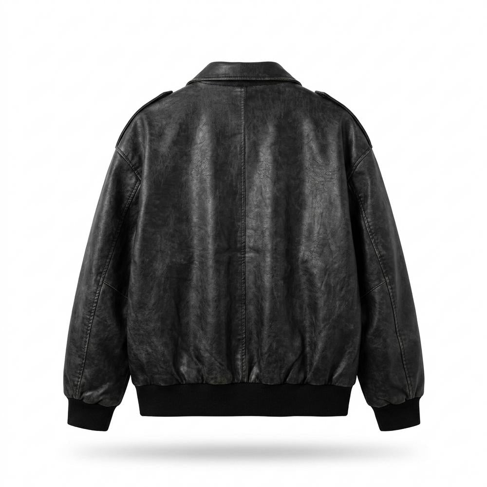 Allsaints Leather - Vaner | Zip-Up Collared Leather Jacket Men