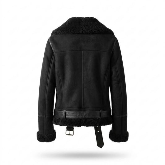 Allsaints Leather - Yomer | Shearling-Lined Asymmetrical Leather Jacket Women
