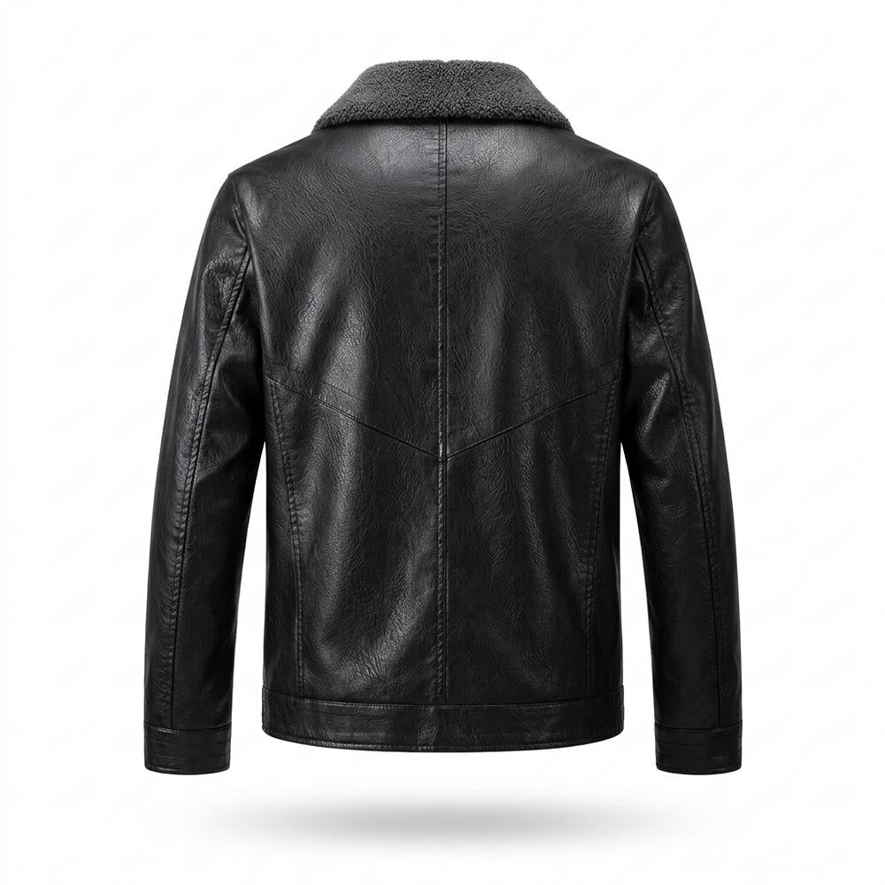 Allsaints Leather - Kamel | Lined Shearling-Collar Leather Jacket Men