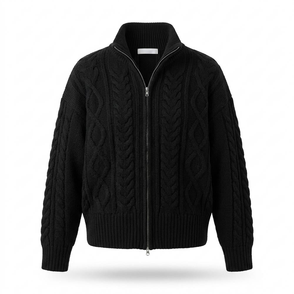 Allsaints Leather - Vaven | Zip-Up Cable-Knit Knit Cardigan Women
