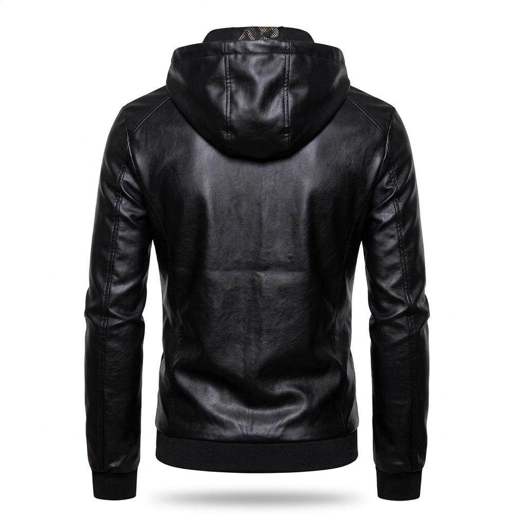 Allsaints Leather - Aowev | Hooded Zip-Up Leather Jacket Men