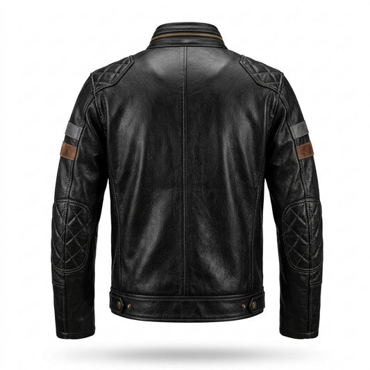 Allsaints Leather - Letal | Quilted Grained Leather Jacket Men