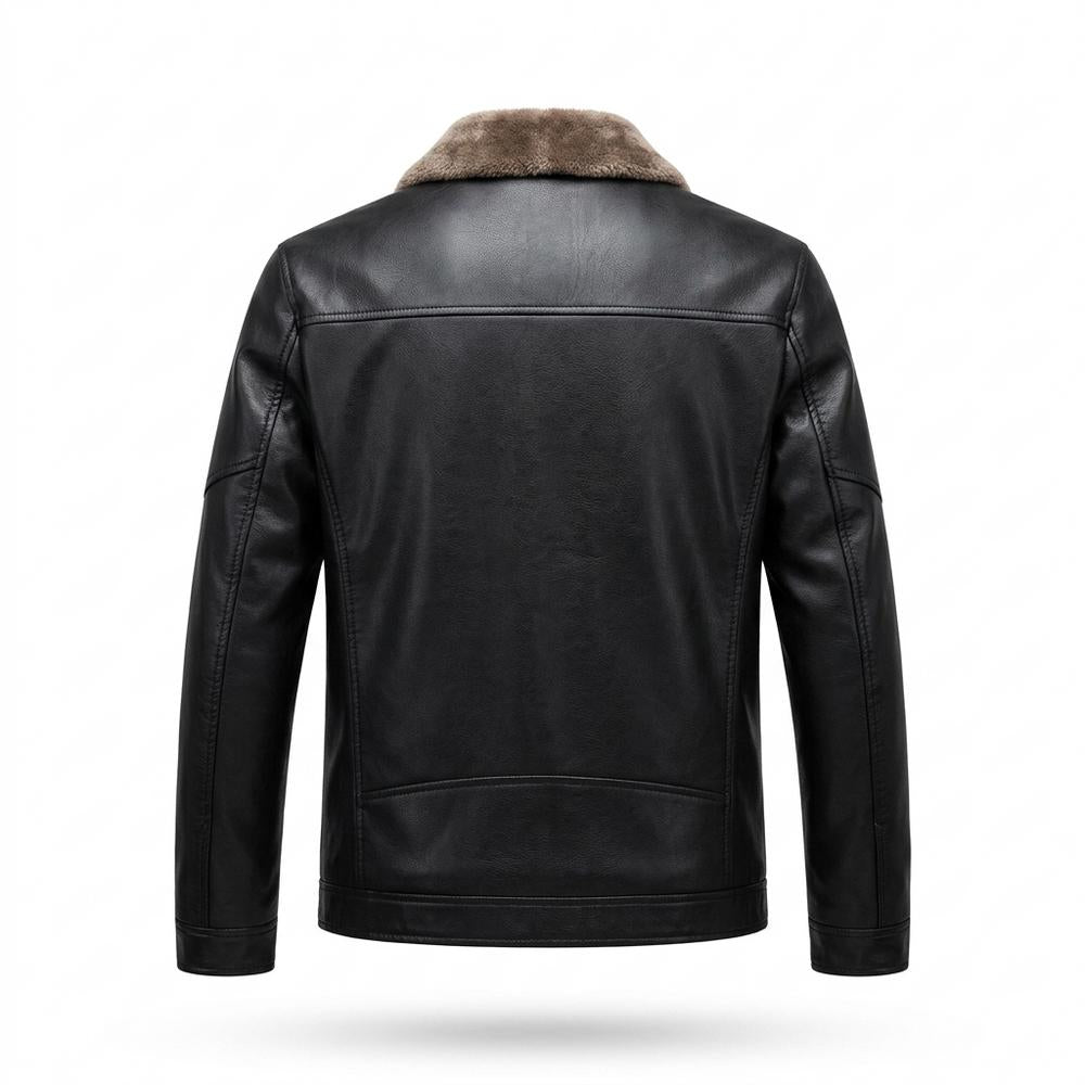 Allsaints Leather - Mivel | Shearling-Lined Zip-Up Leather Jacket Men