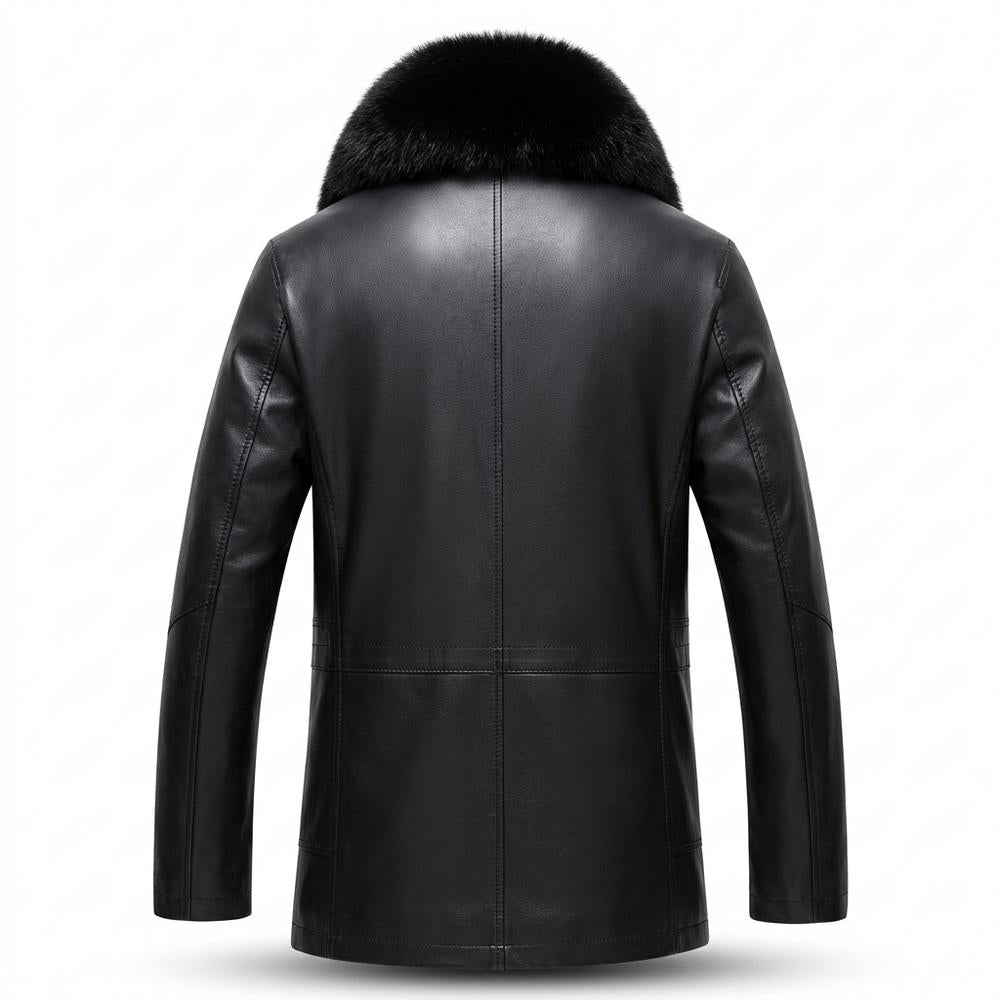 Allsaints Leather - Roren | Fur-Collar Lined Leather Jacket Men