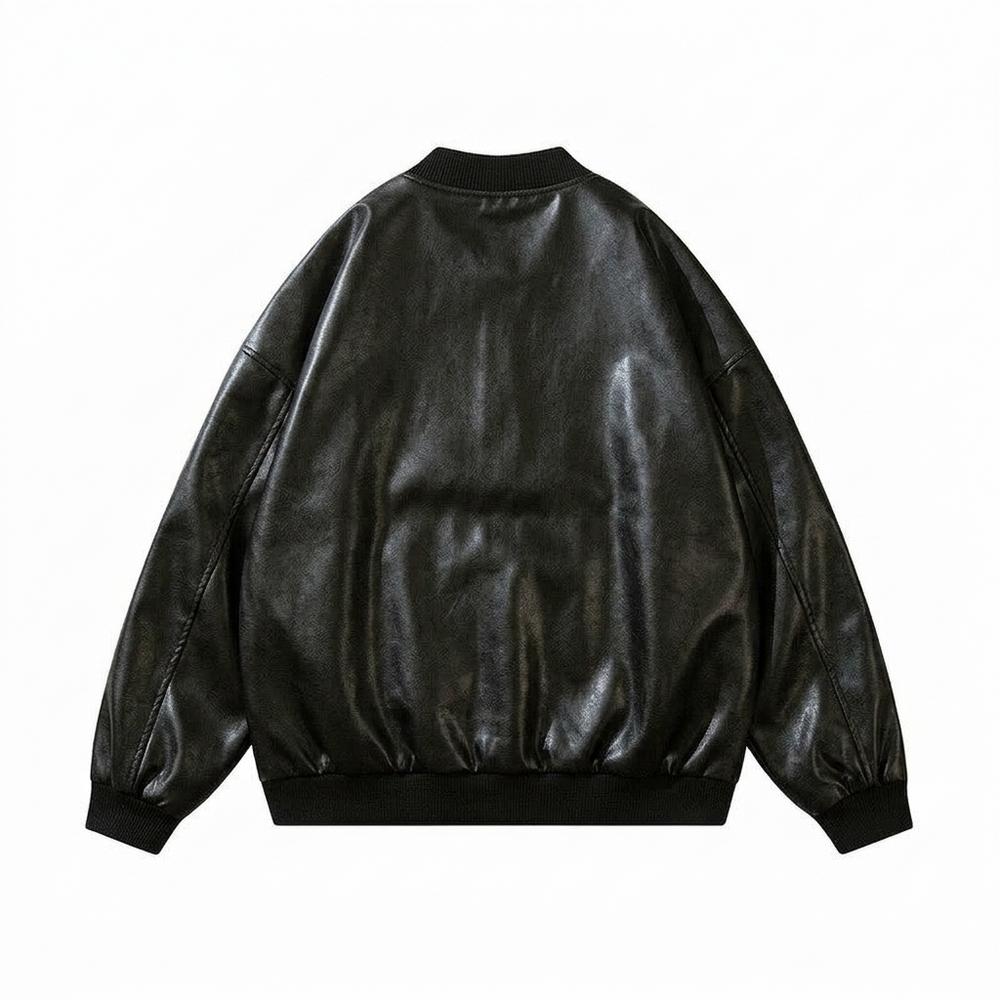 Allsaints Leather - Supes | Embroidered Buttoned Jacket Unisex