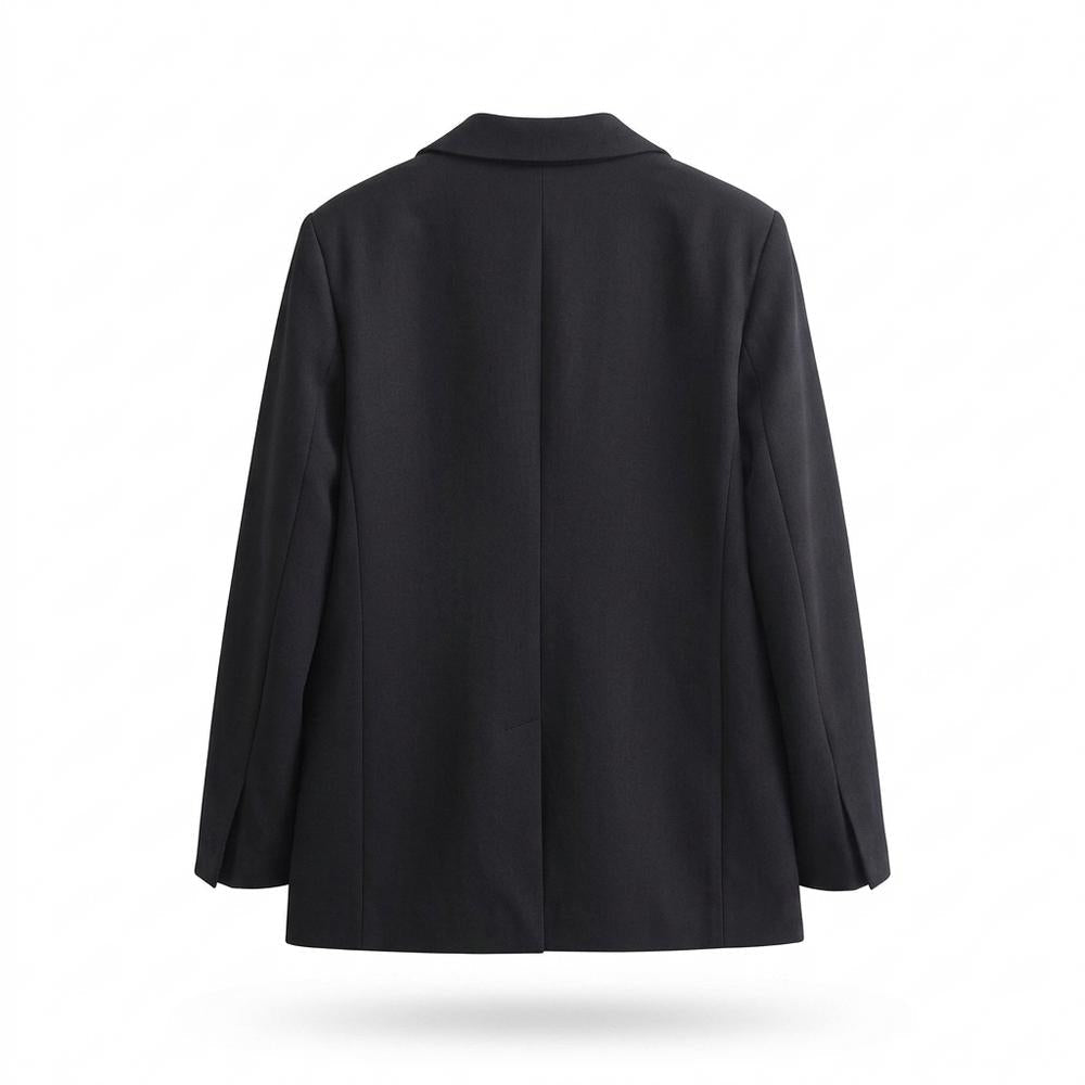 Allsaints Leather - Davin | Double-Breasted Notched Lapel Blazer Women