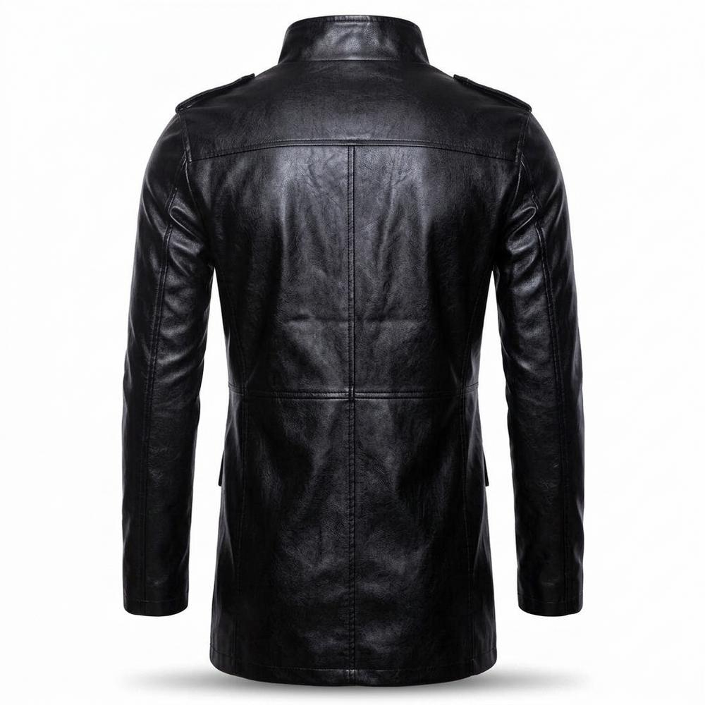 Allsaints Leather - Tunas | Multi-Pocket Stand-Collar Leather Jacket Men