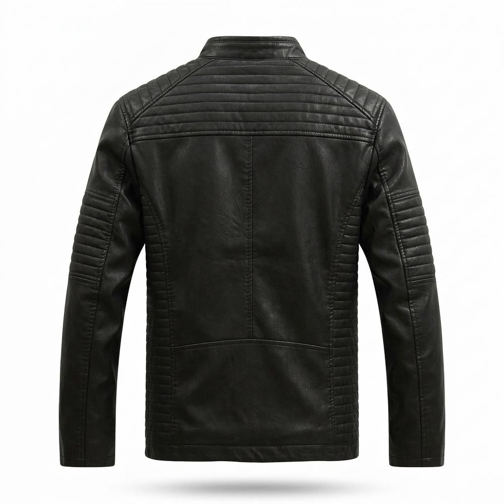 Allsaints Leather - Zalin | Quilted Stand-Collar Leather Jacket Men