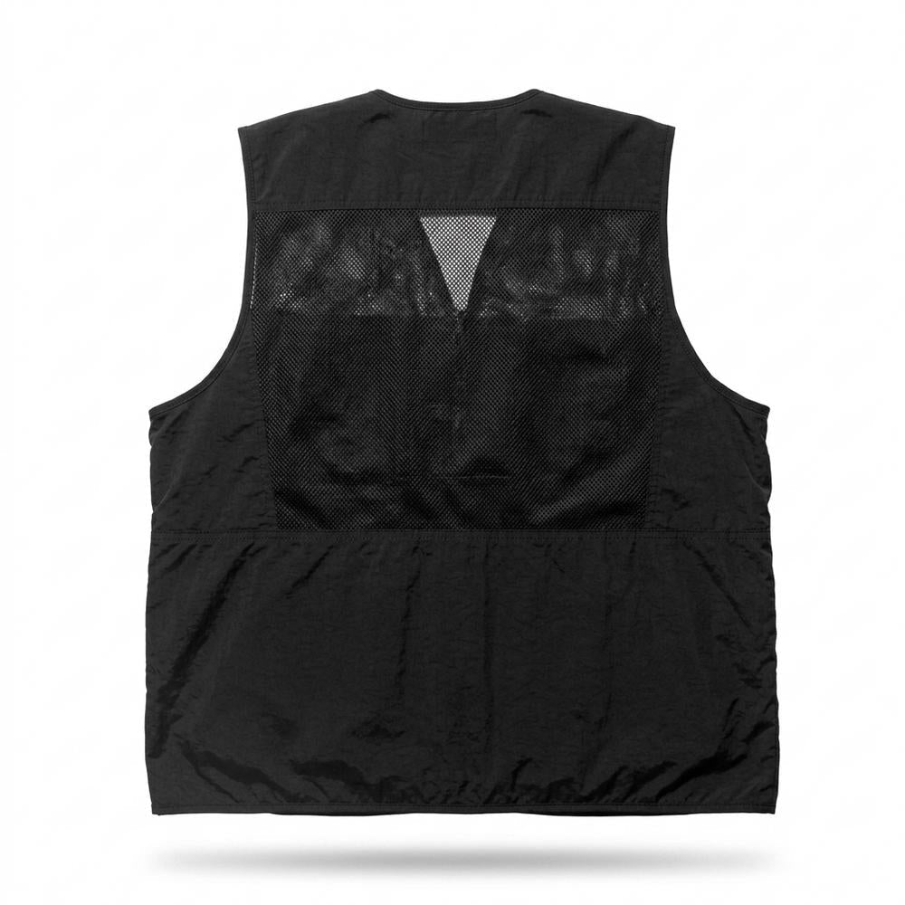 Allsaints Leather - Colar | Multi-Pocket Zip-Up Vest Unisex