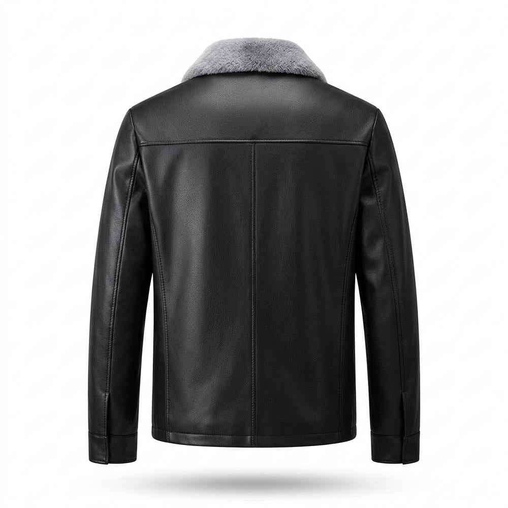 Allsaints Leather - Nevan | Lined Fur-Collar Leather Jacket Men