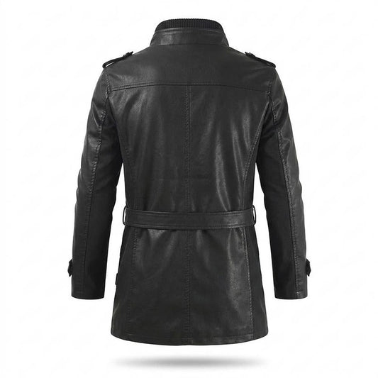 Allsaints Leather - Elvan | Lined High-Collar Coat Men
