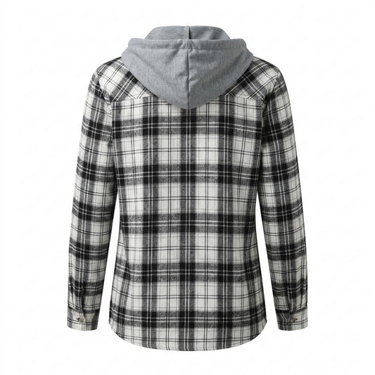 Allsaints Leather - Zezan | Hooded Plaid Shirt Women