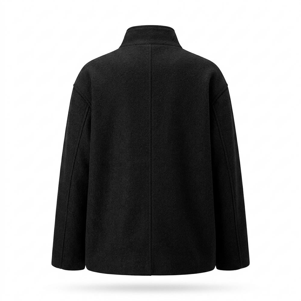 Allsaints Leather - Lynal | Double-Breasted High-Neck Jacket Women