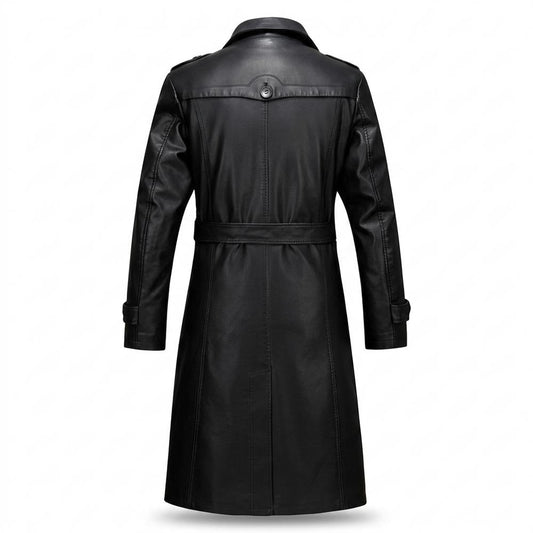 Allsaints Leather - Vesil | Belted Lined Coat Men