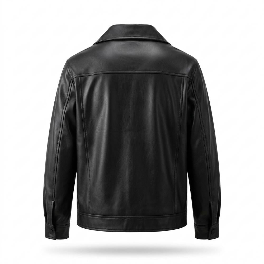 Allsaints Leather - Vilev | Button-Front Chest-Pocket Leather Jacket Men