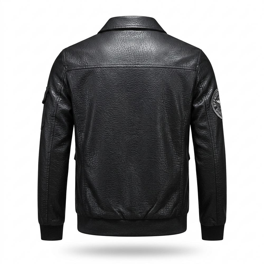 Allsaints Leather - Duror | Patched Zipped Leather Jacket Men