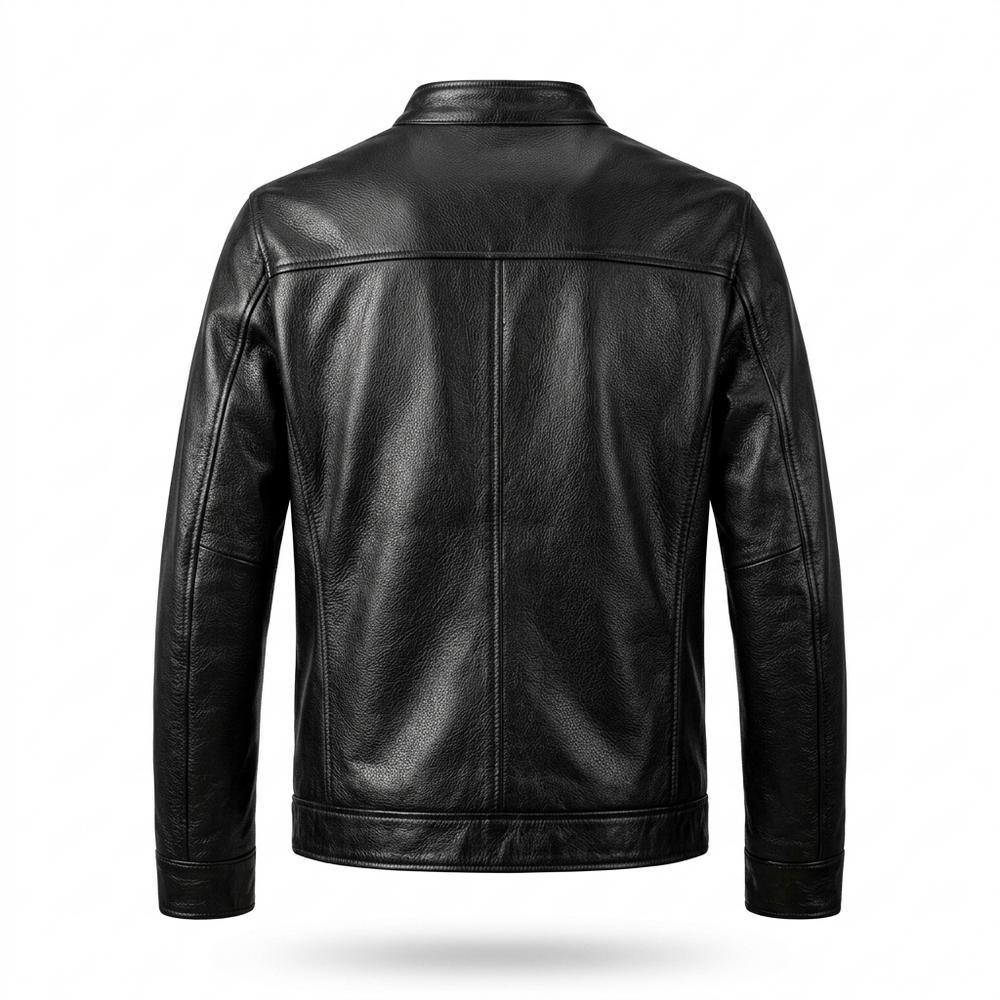 Allsaints Leather - Niral | Zippered Grained Leather Jacket Men