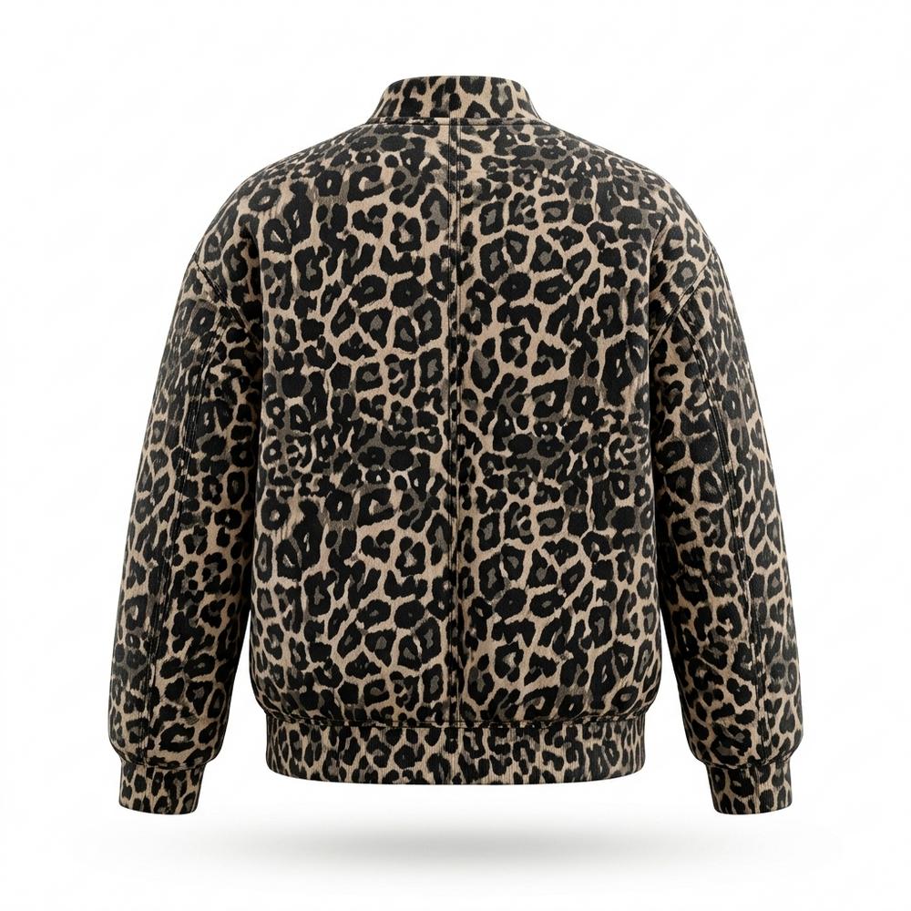 Allsaints Leather - Ninal | Leopard Print Zip-Up Jacket Women