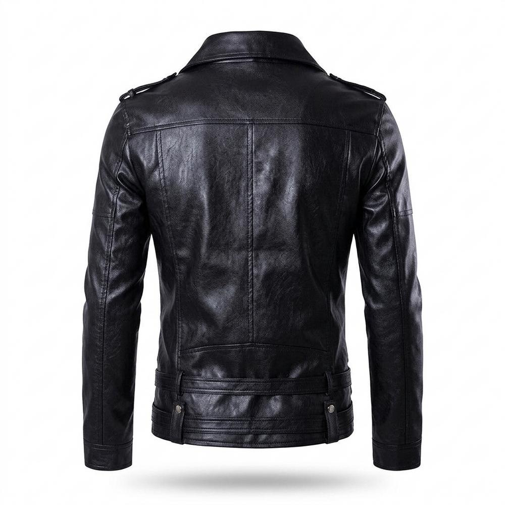 Allsaints Leather - Makul | Asymmetrical Belted Leather Jacket Men