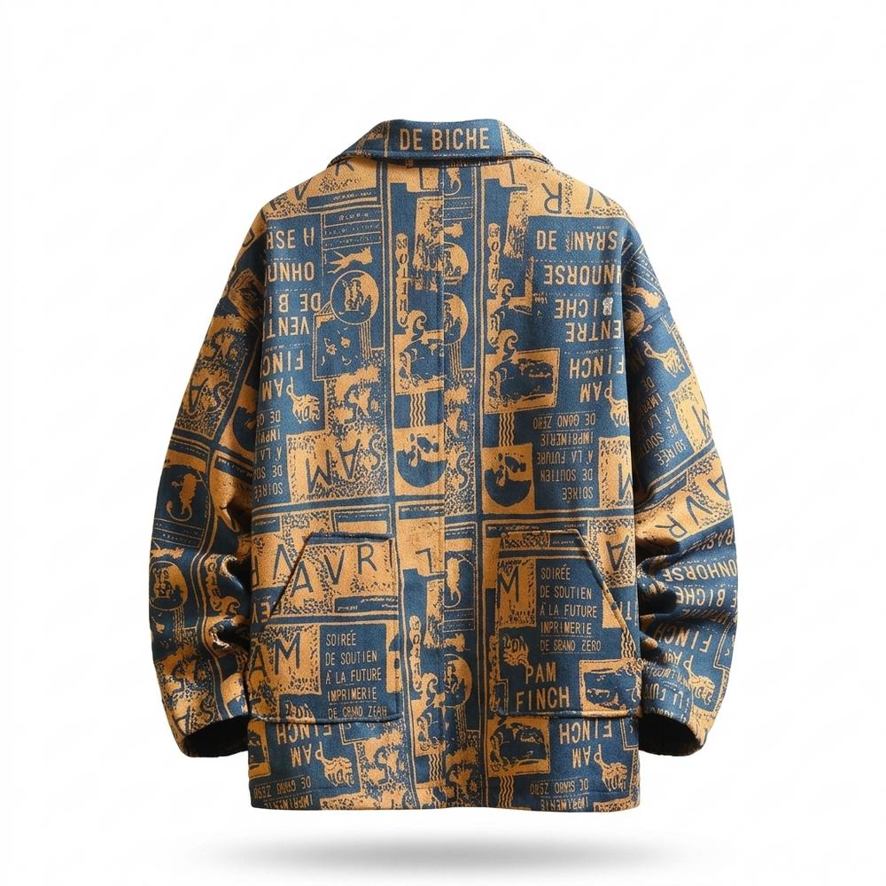 Allsaints Leather - Kesol | Printed Buttoned Jacket Men