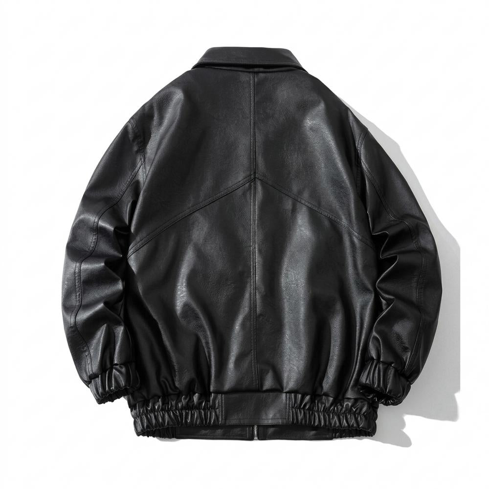 Allsaints Leather - Zalar | Zip-Up Collared Leather Jacket Unisex