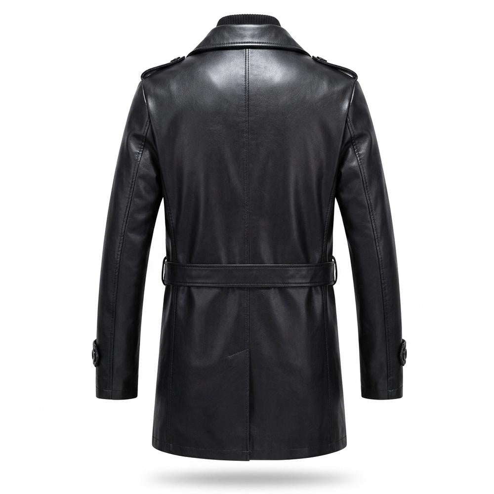 Allsaints Leather - Comor | Lined Belted Coat Men