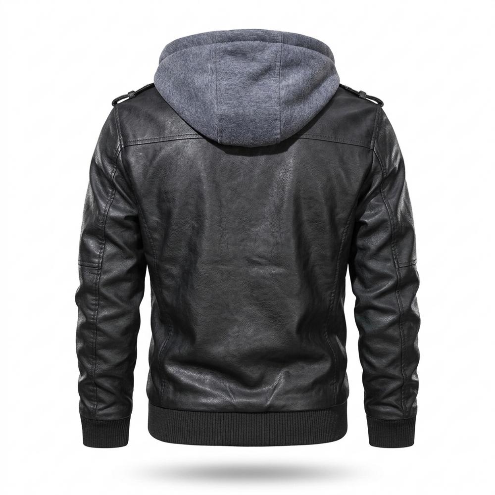 Allsaints Leather - Lyhal | Hooded Faux Leather Jacket Men