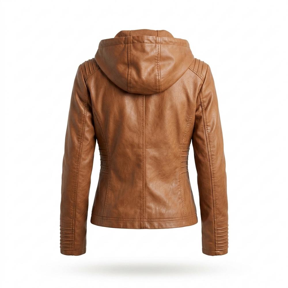 Allsaints Leather - Zetal | Hooded Fitted Leather Jacket Women