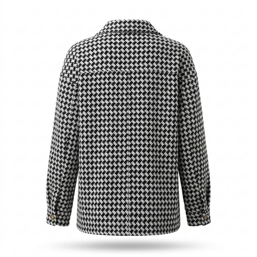 Allsaints Leather - Noven | Houndstooth Button-Down Jacket Women
