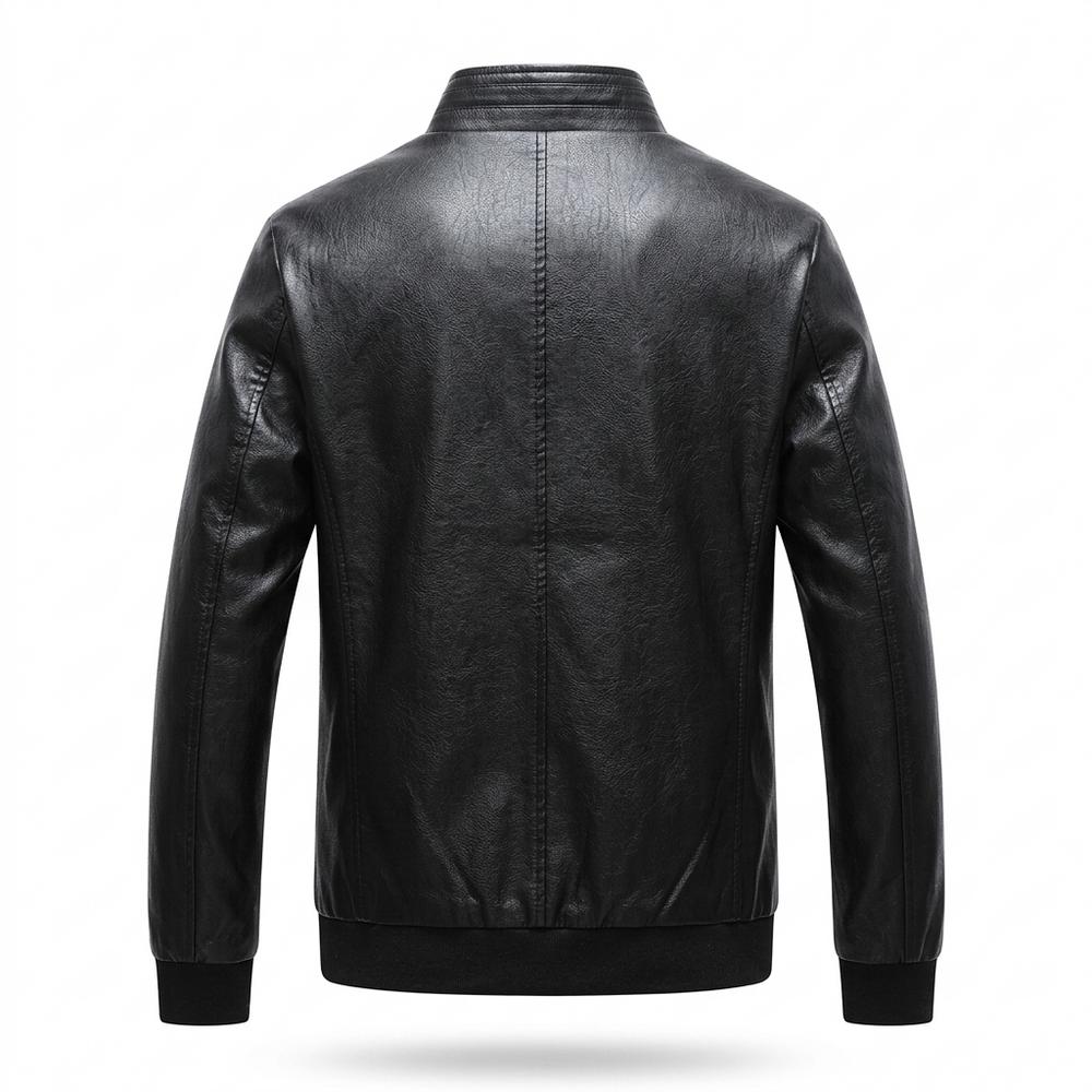 Allsaints Leather - Viron | Zippered Stand-Collar Leather Jacket Men