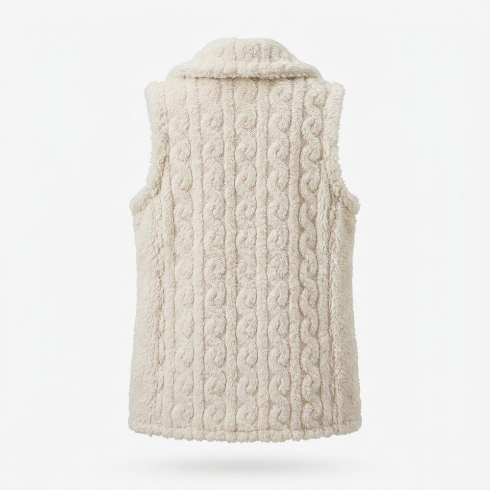 Allsaints Leather - Daram | Cable-Knit Button-Front Vest Women