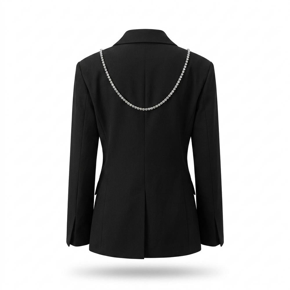 Allsaints Leather - Noren | Double-Breasted Structured Blazer Women