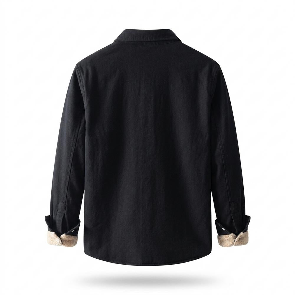 Allsaints Leather - Seram | Fleece-Lined Button-Up Shirt Men