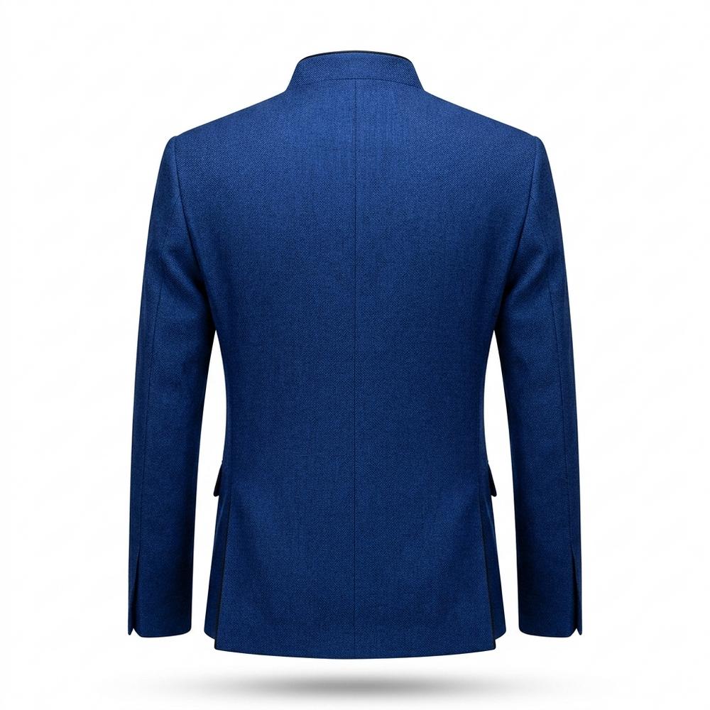 Allsaints Leather - Casin | Asymmetrical Mandarin Collar Blazer Men