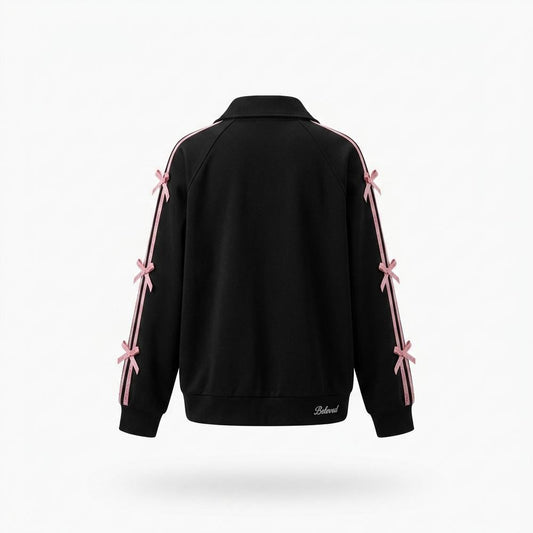 Allsaints Leather - Comir | Zip-Up Bow-Detail Jacket Women