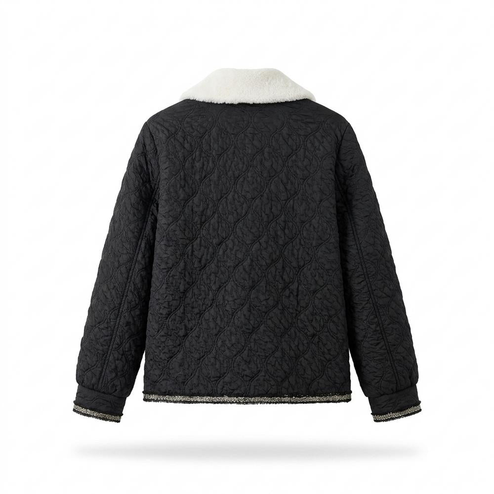 Allsaints Leather - Yomir | Quilted Contrast Collar Jacket Women