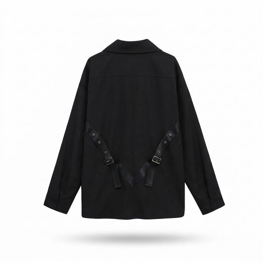 Allsaints Leather - Arrel | Embellished Buckled Shirt Unisex