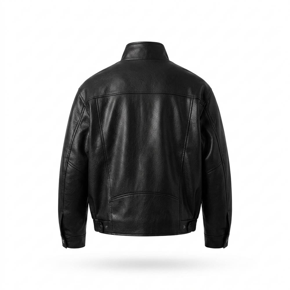 Allsaints Leather - Alsel | Stand-Collar Button-Front Leather Jacket Men