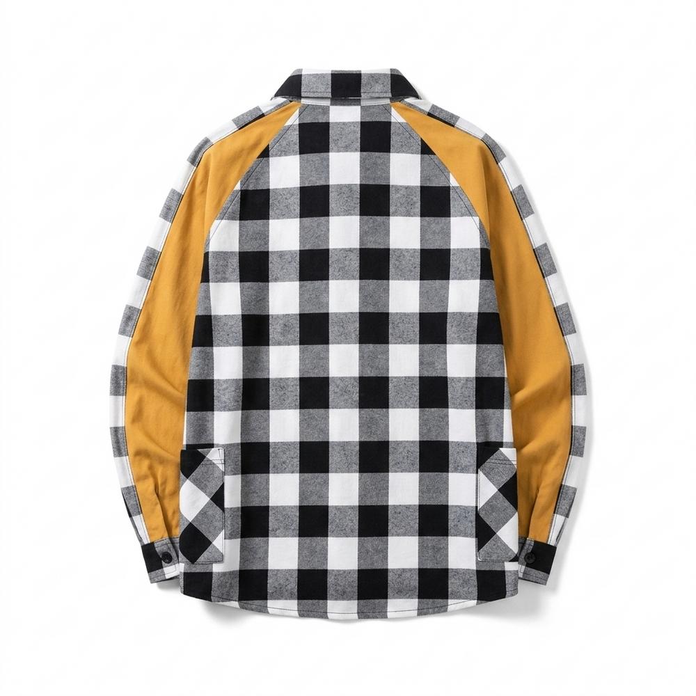 Allsaints Leather - Dimer | Plaid Color-Blocked Shirt Men