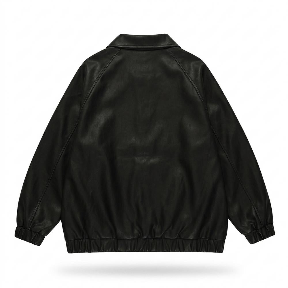 Allsaints Leather - Karam | Zip-Up Collared Leather Jacket Unisex