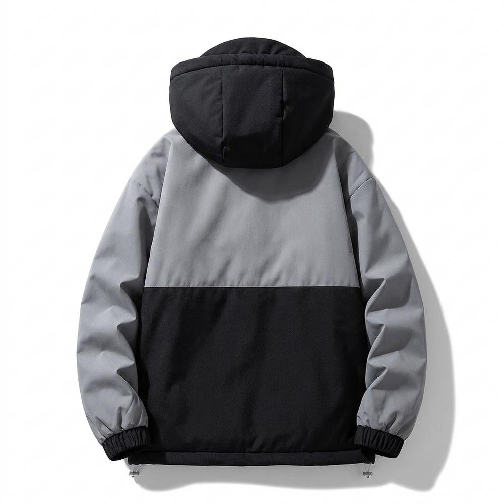 Allsaints Leather - Minor | Fleece-Lined Color-Block Jacket Men