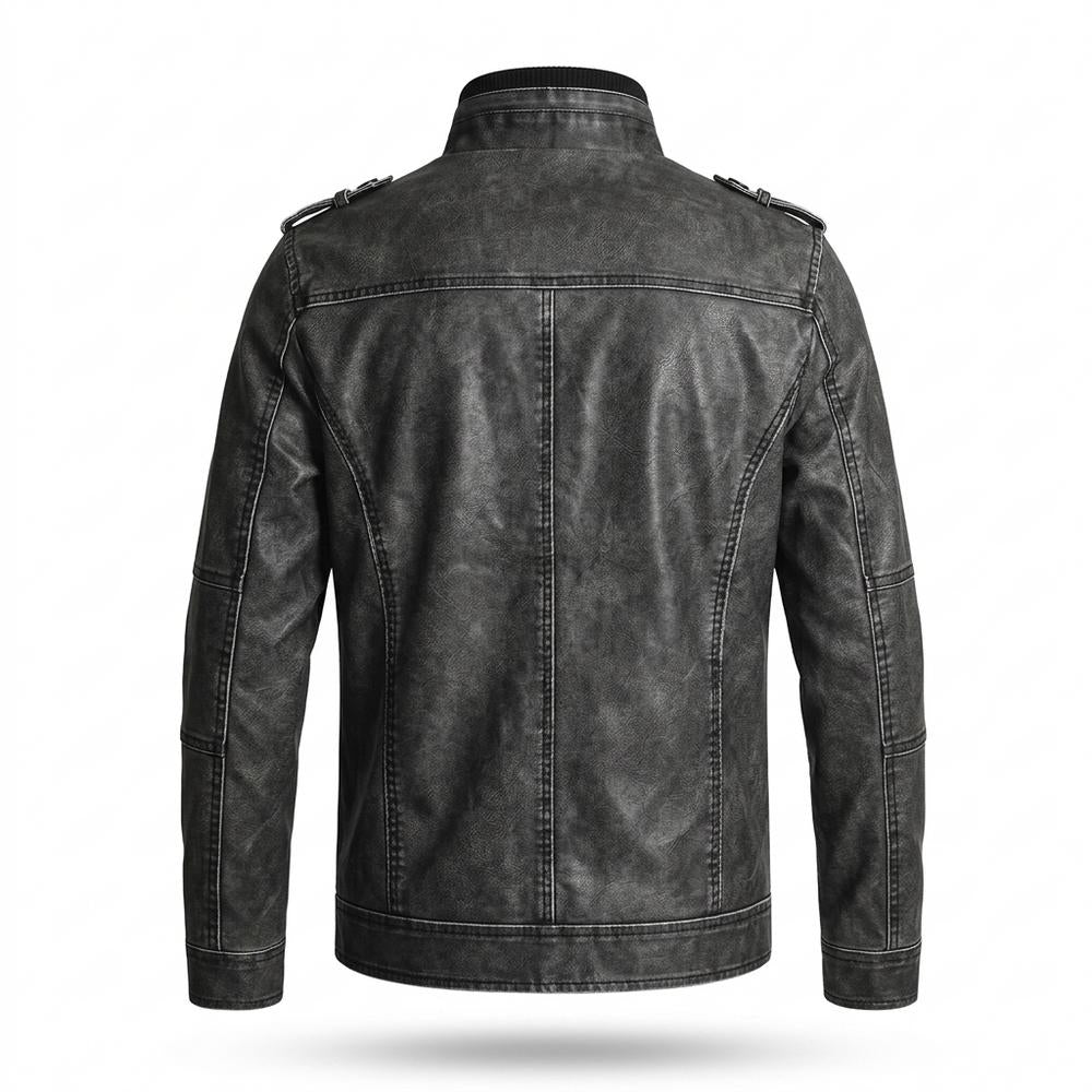 Allsaints Leather - Zatel | Washed Multi-Pocket Leather Jacket Men