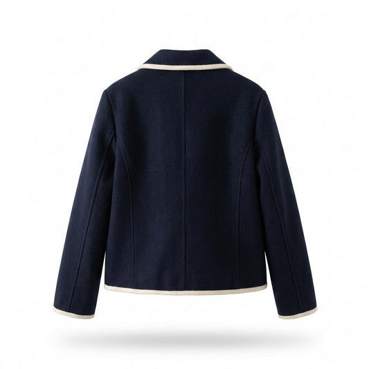 Allsaints Leather - Rihal | Contrast-Trimmed Single-Breasted Jacket Women