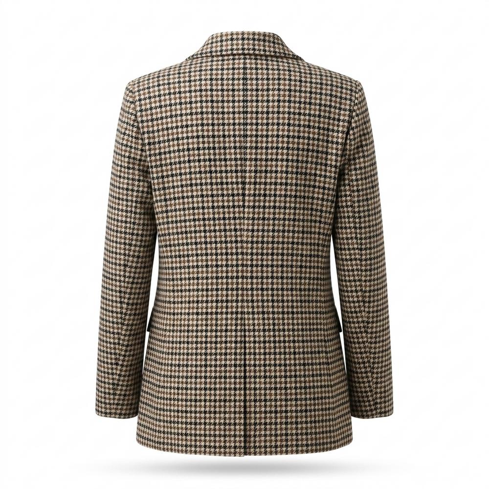 Allsaints Leather - Losan | Houndstooth Double-Breasted Blazer Women