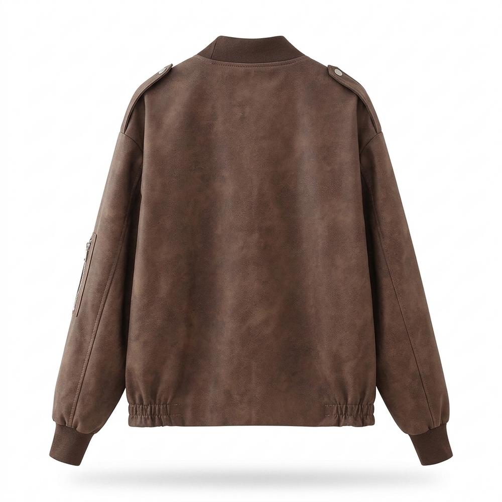 Allsaints Leather - Timel | Faux Suede Zippered Jacket Unisex